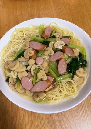 お手軽スープスパ-レシピのメイン写真