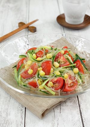 ＊夏野菜の春雨サラダ＊低カロな主食にも◎-レシピのメイン写真