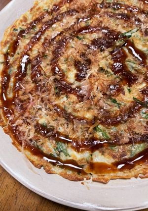 計量は匙で☆ニラ焼き(ヒラヤーチー)-レシピのメイン写真