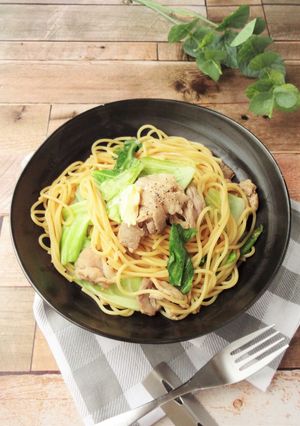豚肉とキャベツのにんにくバター醤油パスタ-レシピのメイン写真