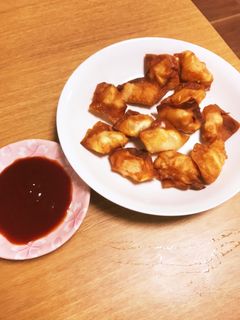 油揚げと海老の揚げワンタン-レシピのメイン写真