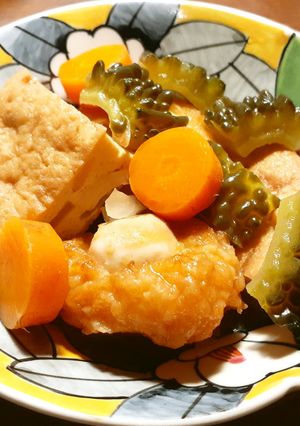 薩摩揚げ、がんもどきのゴーヤ煮　発酵玉葱-レシピのメイン写真