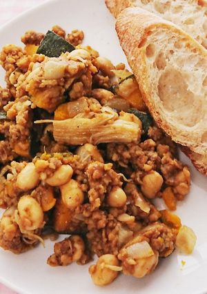 カボチャと豆のカレー炒め-レシピのメイン写真