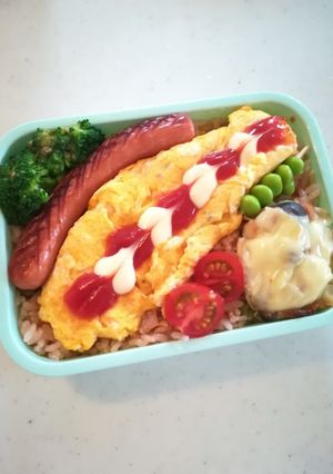 高校生オムライス弁当2021/06/23-レシピのメイン写真