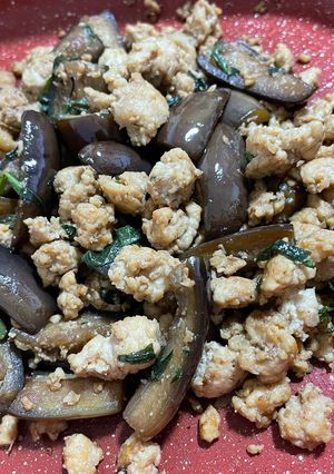 しそ香るナスと鶏ひき肉炒め-レシピのメイン写真