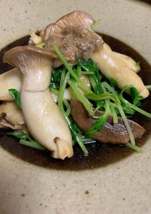 豆苗とエリンギ美味しいよ-レシピのメイン写真