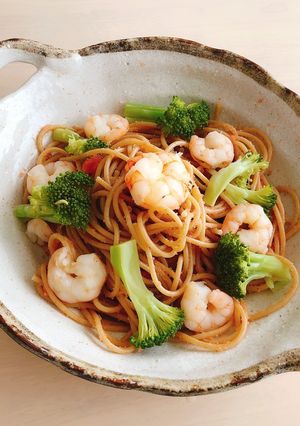 えびとブロッコリーのめんたい和風パスタ-レシピのメイン写真