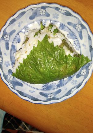 ダイエット！大葉のしょうが酢飯おにぎり-レシピのメイン写真