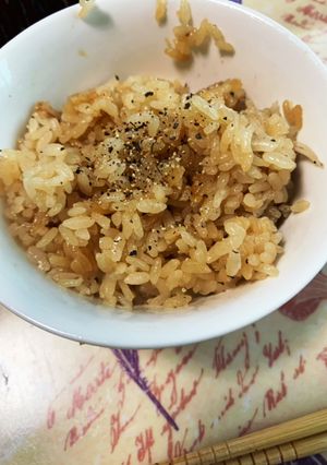 唐揚げ　炊き込みご飯　茶飯　さくらご飯-レシピのメイン写真