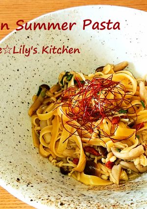 魚醤とオイソで✨茸と葱のアジアンパスタ-レシピのメイン写真