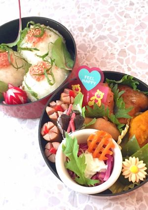 雨月23 たらこおにぎり弁当-レシピのメイン写真