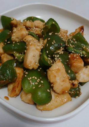 簡単!美味!鶏ささみとピーマンの味噌炒め-レシピのメイン写真