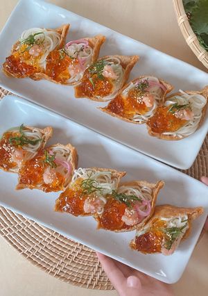 ＜親子レシピ＞そうめんで飾りいなり-レシピのメイン写真