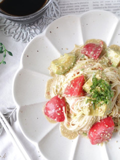 トマトとアボカドの中華風素麺♪-レシピのメイン写真