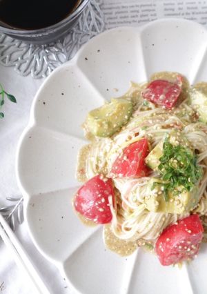 トマトとアボカドの中華風素麺♪-レシピのメイン写真