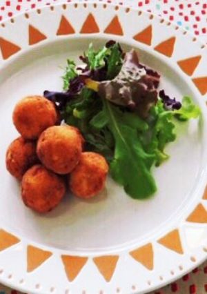 日野菜の里芋ボール-レシピのメイン写真