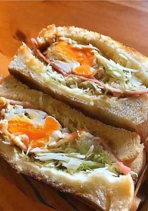 お好み焼き風サンド-レシピのメイン写真