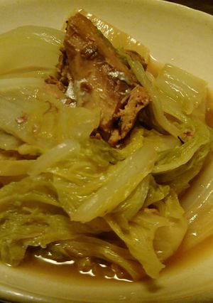 缶詰で味付けいらず！白菜とサバ缶の煮物-レシピのメイン写真