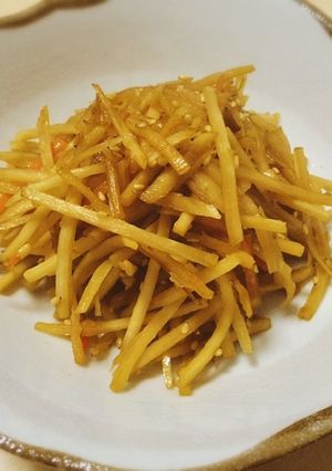 簡単おかず:すき焼きのタレできんぴら-レシピのメイン写真