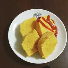 รูปของ 野菜ジュースで食事系オートミール蒸しパン