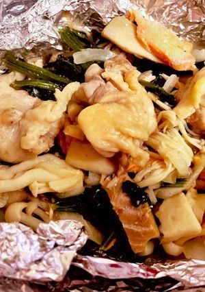 鮭とトリときのこのホイル焼き-レシピのメイン写真