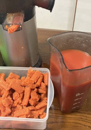 ニンジンジュースの搾りかすで野菜ジュース-レシピのメイン写真