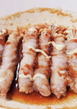 レンジで簡単！エノキ豚バラ巻き-レシピのメイン写真