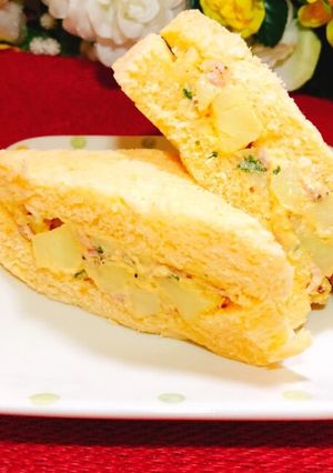 レンジで☆ジャーマンポテトサラダサンド-レシピのメイン写真