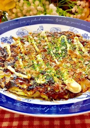 超ヘルシー☆キャベツと山芋のお好み焼き-レシピのメイン写真