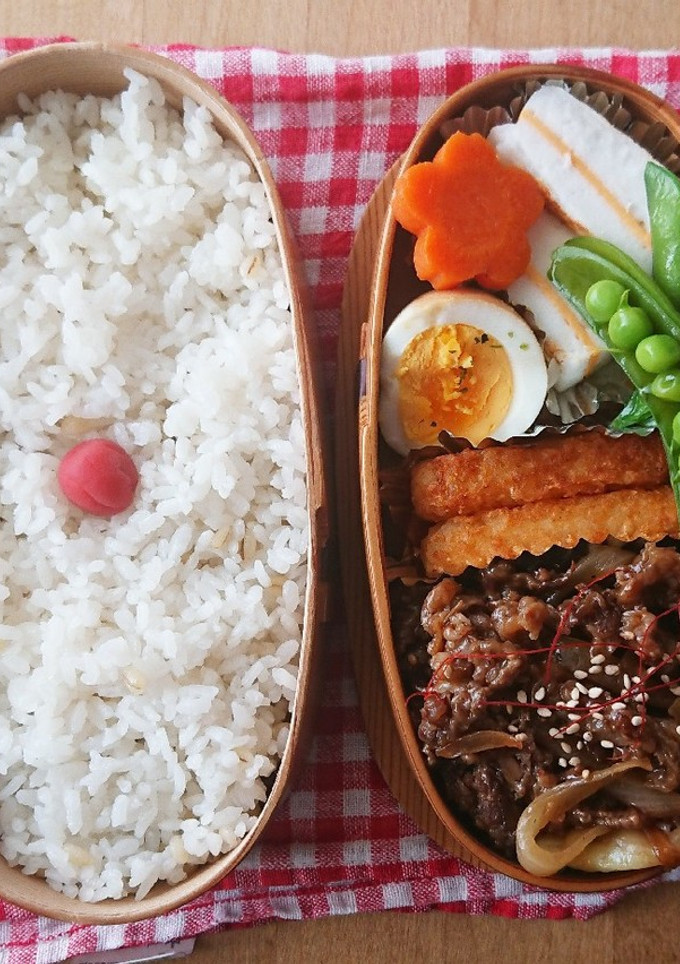 お弁当★牛こま辛旨スタミナ焼き★カフェ飯-レシピのメイン写真