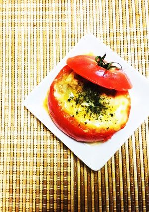 残り物麻婆豆腐で・・・トマトのチーズ焼き-レシピのメイン写真