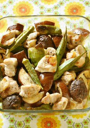 家電におまかせ!野菜と鶏肉のオーブン焼き-レシピのメイン写真