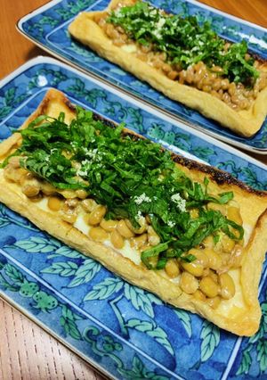 納豆と大葉のチーズ油揚げ-レシピのメイン写真