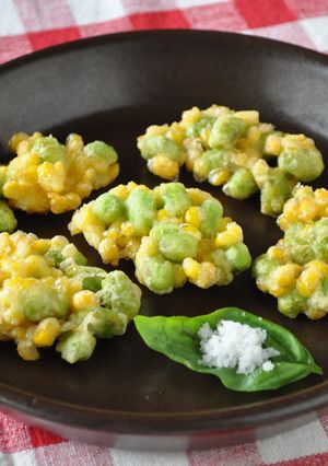 とうもろこしと枝豆のかき揚げ-レシピのメイン写真