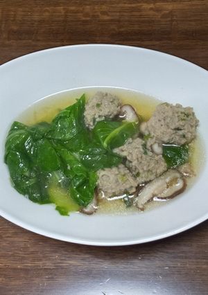 小松菜と肉だんごのスープ煮-レシピのメイン写真
