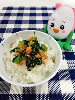 小松菜と鮭のふりかけ-レシピのメイン写真