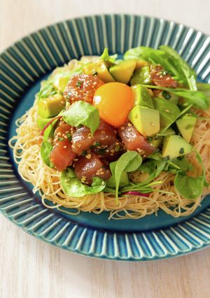 簡単！ハワイのポキ丼風冷製ビーフン-レシピのメイン写真
