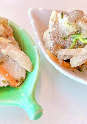 自家製冷凍野菜で時短！白身魚アヒージョ風-レシピのメイン写真