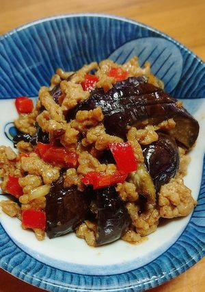 なすびと豚ひき肉の味噌炒め-レシピのメイン写真