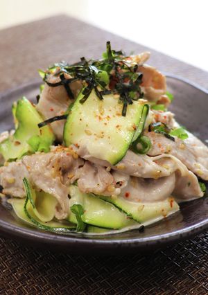 ズッキーニと豚肉のサラダ【ＪＡ遠州夢咲】-レシピのメイン写真