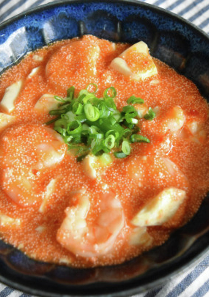 エビと豆腐の明太とろみ煮-レシピのメイン写真
