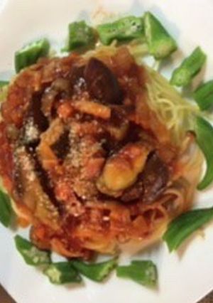 冷蔵庫にあるもので作る茄子のパスタ-レシピのメイン写真