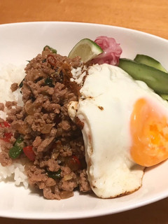 豚挽肉で☆ガパオライス-レシピのメイン写真