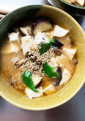 豚こま万能よだれ鶏のタレ炒味麻婆豆腐茄子-レシピのメイン写真