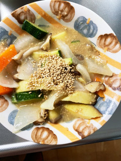 根菜酢味噌炒め味温野菜サラダ-レシピのメイン写真
