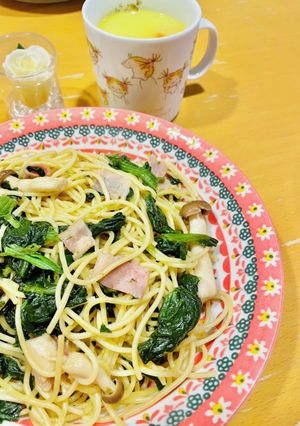 簡単♪ほうれん草ベーコンのバタ醤油パスタ-レシピのメイン写真