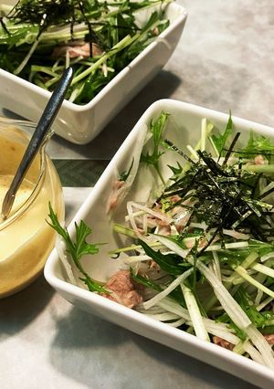 水菜とツナのサラダ-レシピのメイン写真