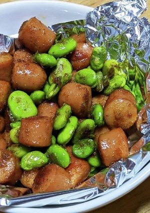 枝豆とウインナーのカレー炒め(*^^*)-レシピのメイン写真
