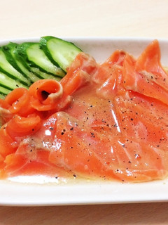 簡単おかず:サーモンのカルパッチョ-レシピのメイン写真