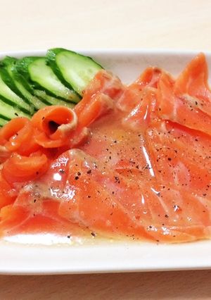 簡単おかず:サーモンのカルパッチョ-レシピのメイン写真